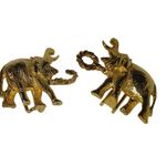 Mimi Di N 1972 Elephants Interlocking Statement Belt Buckles Vintage Gold Tone Photo 7