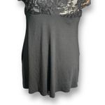 Vintage Y2K Ann Ferriday Black Lace Sheer Babydoll Blouse Small Bow Tie Back Photo 2
