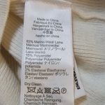 J.Crew Womens Cream Rufflenack Merino Wool Blend Sweater Medium Photo 4