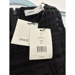 Vince NWT Geo Lace High Neck Tank Top Black Size 4 Eyelet Photo 5
