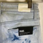Paige Hoxton Slim Crop Raw Hem Jeans Size 27 Tie Dye blue & white NEW Photo 12