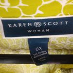 Karen Scott  0X Lime Embroidered Cotton Top Plus Photo 3
