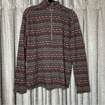 Woolrich  Half Zip Cotton Brown & Pink Printed Lightweight Pullover Photo 1
