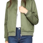 Everlane   Womens The E2 Bomber Jacket Olive Green Size Medium Full Zip Photo 0