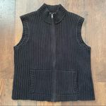 Ralph Lauren LAUREN by chocolate brown ribbed knit zipper vest, size XL Photo 0