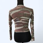 US vintage camo long sleeve top Size Small Brown Photo 3