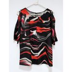 Calvin Klein Women's Multicolor Short Sleeve Blouse Top Size S Photo 3