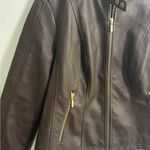 Baccini  Women's Brown Faux Leather Jacket XL Photo 1