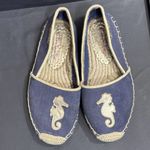 Lilly Pulitzer Preppy Nautical Beach Designer Espadrille True Navy Seahorse 6 Photo 0