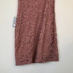 NEW NWT DUAL NATURE Lace One Shoulder Mini Dress Mauve Pink Floral Lace Medium M Photo 4