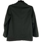 Bernardo Military Jacket Charcoal Gray Raw Edge Lined Aztec Ribbon Epaulettes by  Photo 1