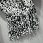 Bruno Manetti Italian Made Cardigan Black & White Fringe Open Front Boho Small Photo 7