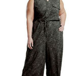 Athleta  Topanga Jumpsuit size 3X Black Viper Drawstring Wide Leg Sleeveless NWT Photo 0