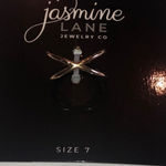 Jasmine Size 7 Lane Gold Tone Dainty Boho X Ring Photo 2