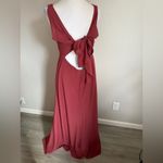 Jenny Yoo  Collection Dani Tie Back V-Neck Mauve Full Length Gown Women 14 Formal Photo 4