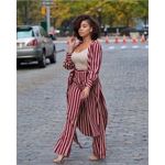 ZARA WOMAN Candy Cane Stripe Mix Stripe Wrap Tunic Top - XS Photo 11