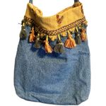 Vintage‎ Denim Shoulder Bag Blue Photo 2