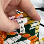 Aerie Top Womens XL Tank Woven Tie Front Dark Algae Floral Tropical Cropped NWT Photo 6