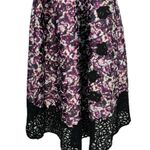 Monique Lhuillier ML Dark Floral Alex Dress size 4 High Low Midi Lace Sleeveless Photo 8