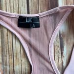 Lux LA Women Sleeveless Light Pink Stretchy Bodysuit Size Small Photo 5