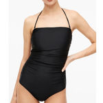 J.Crew NWT  Strapless One-piece Swimsuit Bathing Suit in Black Sz M AO438 Photo 8