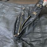 Free People High Rise Side Lace Up Tie Black Vegan Leather Pleather Shorts Sz 4 Photo 7