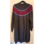 Lane Bryant Gray Fair Isle Mock Neck Sweater Dress Plus Size 22 24 Photo 2