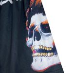 Blush Mark Skull Flame Shorts Womens S Black Gothic Punk Streetwear Alternative Photo 1