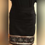 Geoffrey Beene  Black Mini Skirt With small Pockets Size 2 Photo 0