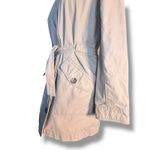 Gap Beige Cotton Trench Coat Utility Jacket Women’s Small Belted Detachable Hood Photo 5