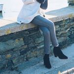 Sam Edelman • Blake suede bootie black leather heeled ankle boot pointed toe Photo 15