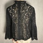 BB Dakota Black Lace Blouse Size Small Photo 5