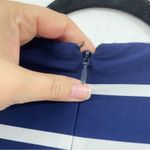 Eliza J  Navy Blue Striped Floral Print 3/4 Sleeve Shift Mini Dress Womens 6 Red Photo 8