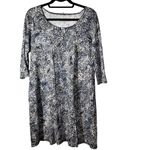 J.Jill PureJill Women's Knit Casual A-Line Dress Taupe & Cream Petite Size M Photo 3