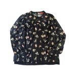 Modcloth Accentuated Ease Black Floral Print Top Photo 1