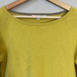 Boden Women's Size 4 100% Cashmere Puff Sleeve Knit Pullover Sweater Yellow Cozy Photo 7