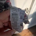 Olé by Koton white sleeveless floral maxi dress button front purple pink slit Photo 7