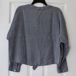 EXPRESS | oversized grey boyfriend slightly cropped shirt Photo 1