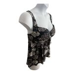 Torrid  Black Grey Floral Retro Tankini Top Plus Size 1F Slit Swimwear Women Photo 2