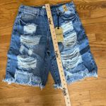Vibrant  Miu Fringed Denim Shorts Size M‎  NWT Distressed Photo 3