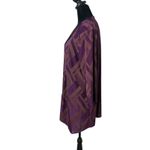 Chico's  1 Travelers Purple Open Front Cardigan Duster‎ Metallic Gold Size 8 10 Photo 6