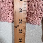 Wilfred  Pink Crochet Open Knit Cardigan Sweater Womens M Fall Coquette Delicate Photo 4