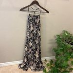 Free People  Heat Wave boho floral Print Maxi Dress, spaghetti strap racer back,S Photo 13