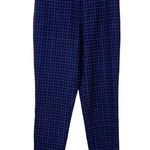 FRNCH Navy Plaid Straight Leg Crop Pants, EUC, Medium, Photo 0