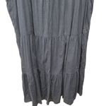 Madewell Tiered Maxi Dress sz XL Blue N3944 Babydoll Tie Strap SquareNeck Cotton Photo 3