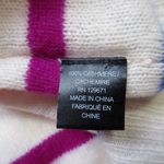 360 Cashmere NWT  Ivory Rainbow Striped Relaxed Fit Cashmere Boatneck Sweater M Photo 4