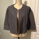 Cato Black White Open Cropped Suit Jacket Womens Size Large Office Work Business Photo 0