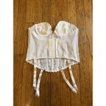 Frederick's of Hollywood  Bustier Womens 34A White Lace Corset Garter Bridal Photo 1