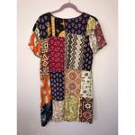 Sacred Threads Size S Dress Patchwork Art to Wear Shift Short Sleeve Mixed Print Photo 3