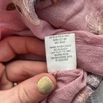 Fig and flower embroidered button down blouse in dusty rose. Pink Size M Photo 8